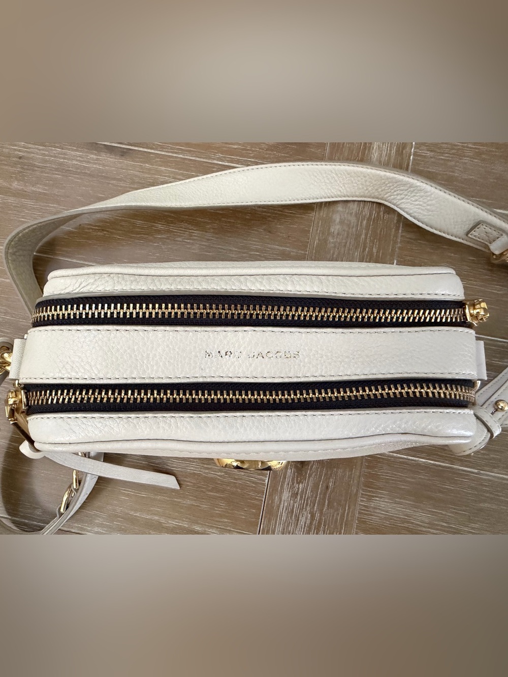 Beautiful! Marc Jacobs Soft Shot Cream Leather Crossbody Bag - Picture 3 of 13